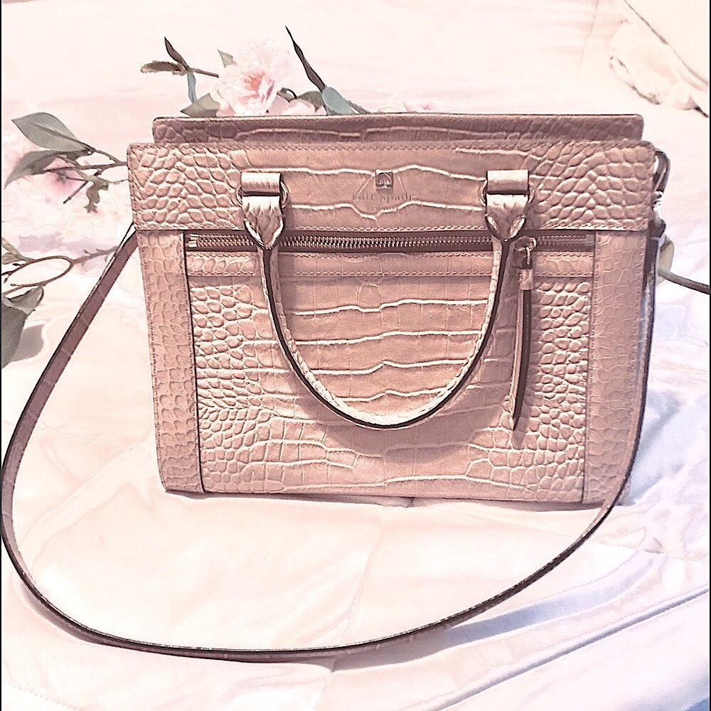 NWOT kate spade ♠️ Croc Leather Crossbody bag
